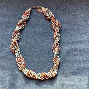 Ladies twisted seed bead necklace